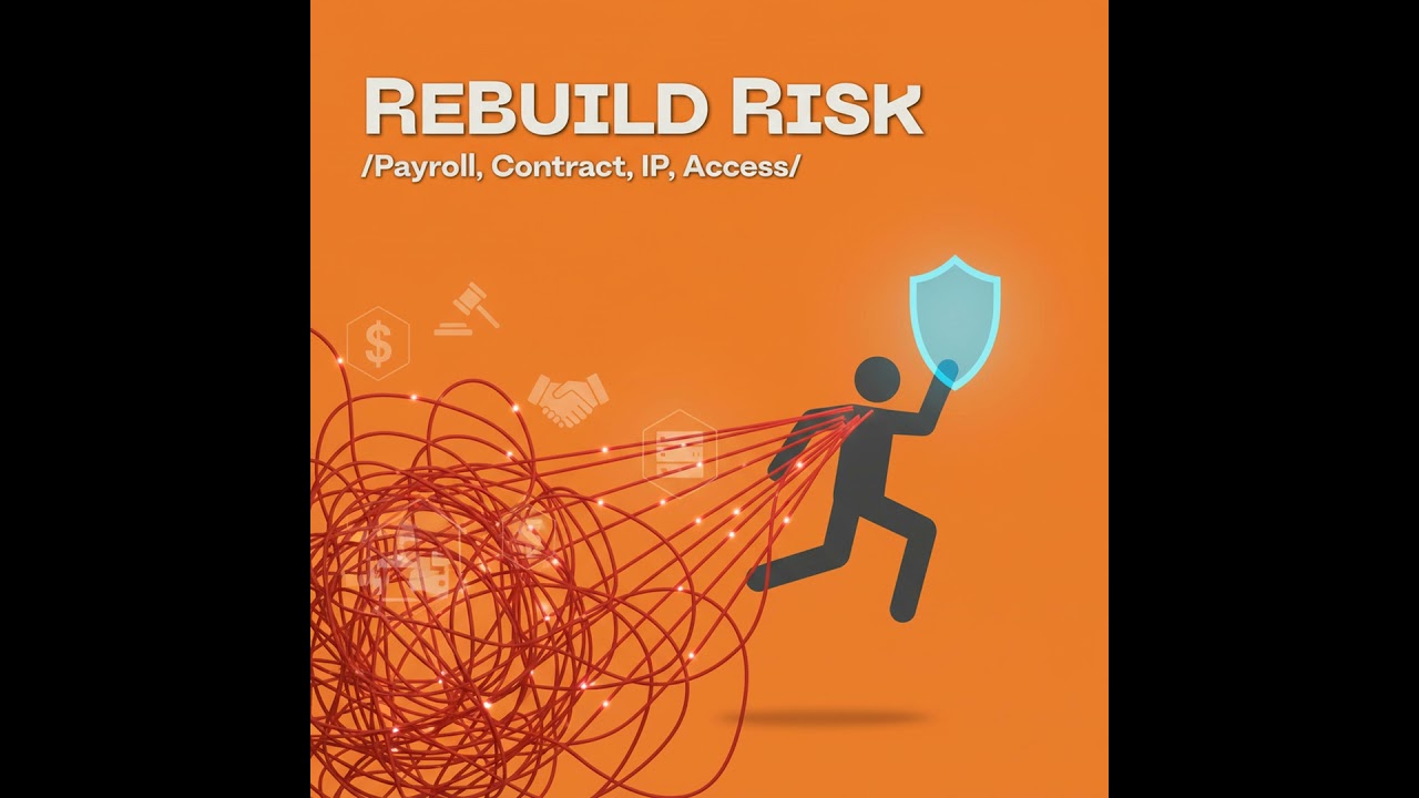 Rebuild Risk: Restarting Fast Without Tripping Payroll, Contract, IP, or Access Landmines