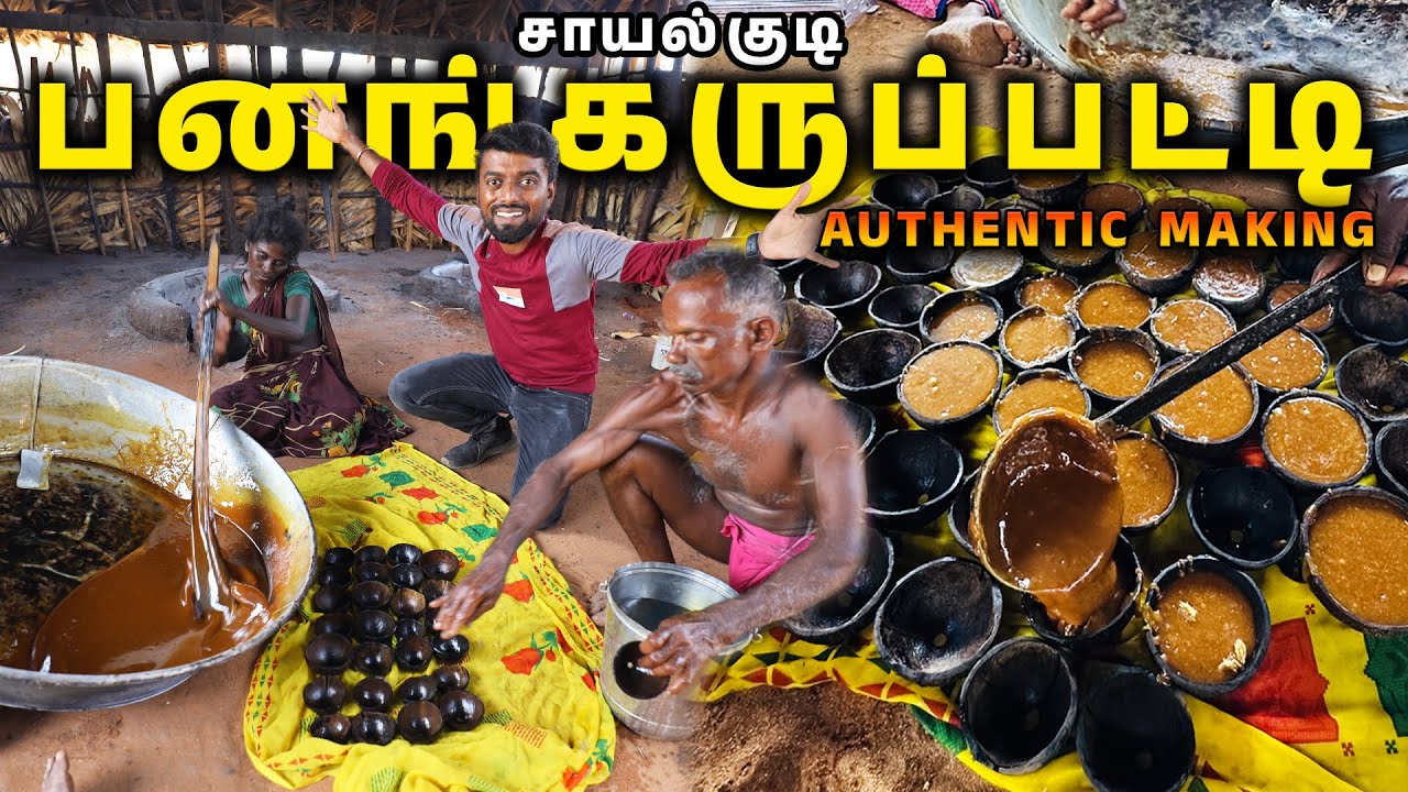 SAYALKUDI பனை கருப்பட்டி Making In Authentic METHOD | DAN JR VLOGS
