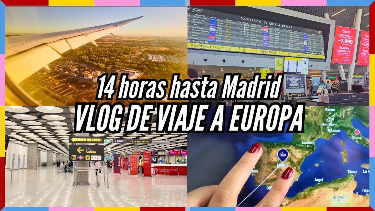 ¡14 HORAS HASTA MADRID! | Viajando a Europa por primera vez ✈️