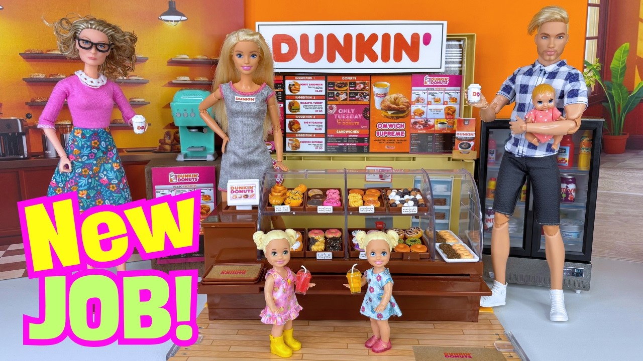 Barbie & Ken Doll Family First Day at Barbie's New Job