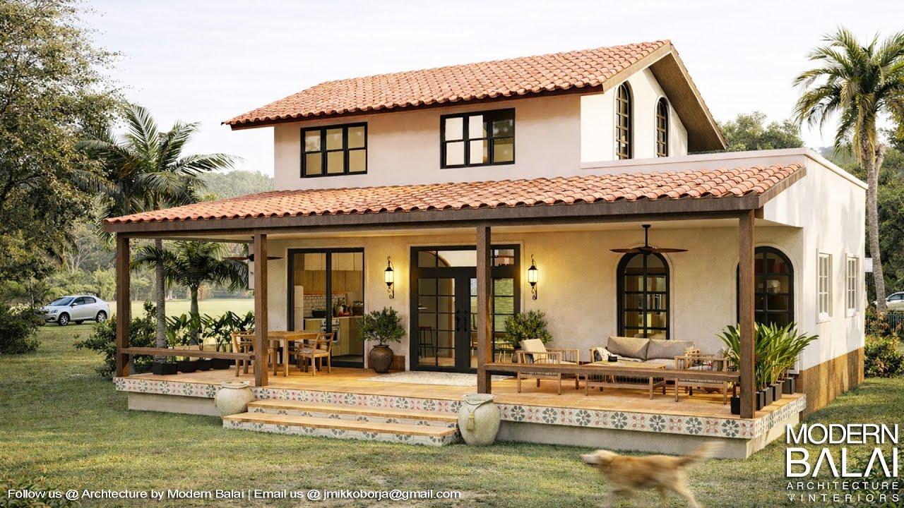 Simple House Design 3-Bedroom Small Farmhouse Idea | 9x11 Meters