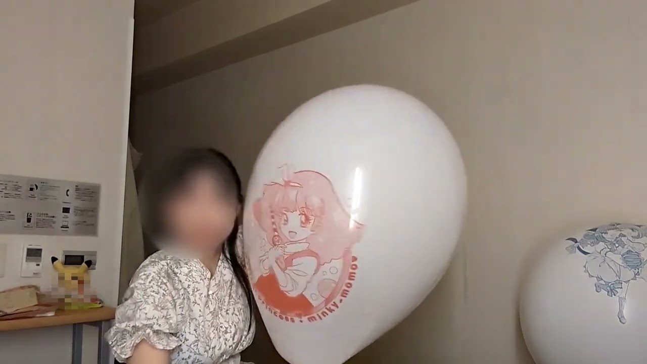 ももちゃん風船ぱんぱん割り（製作者マッキンさんん）