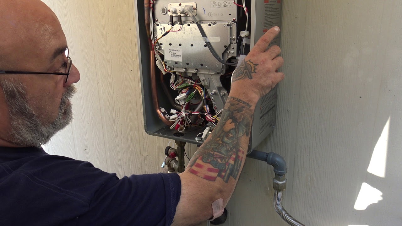 What wires and knockouts to use on a Rinnai external V and RL series tankless.
