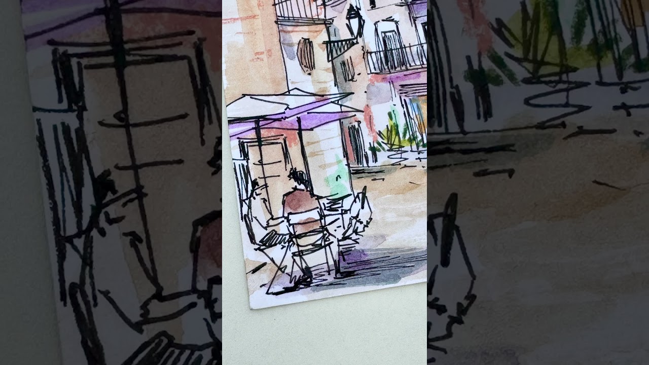 Sketching in Barcelona with OhnMar Win | Urban Watercolor Session 🎨🌞