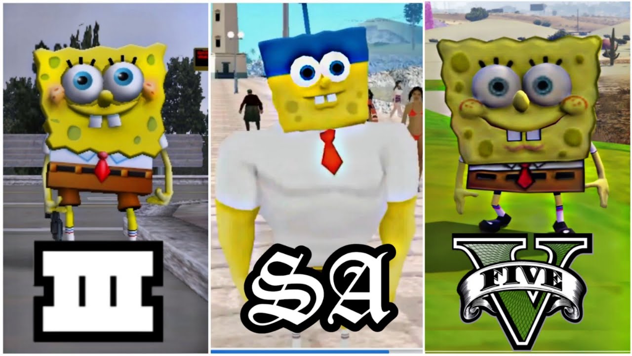 SpongeBob SquarePants🤩 in GTA Games | Evolution