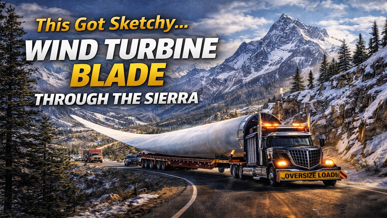 This Got Sketchy… Wind Turbine Blade Through the Sierra