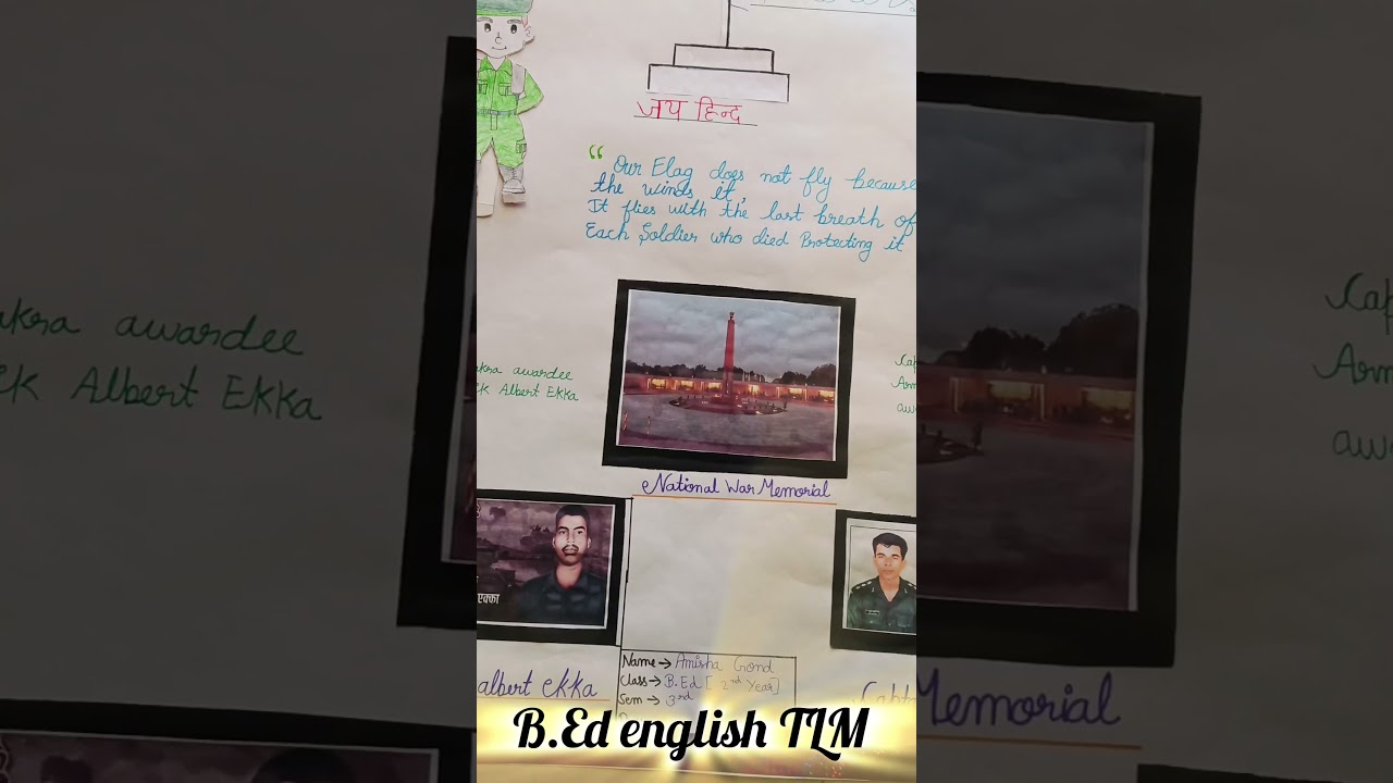 A homage to our brave soldiers #teaching#practical#tlm#englishtlm#englishproject#fun