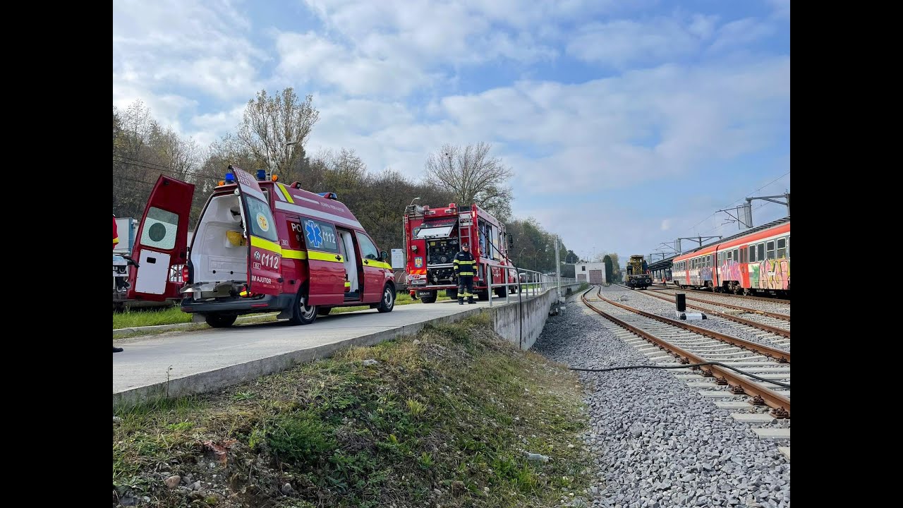 Incendiu la un tren în gara Mediaș | Exercițiu ISU Sibiu | novatv.ro