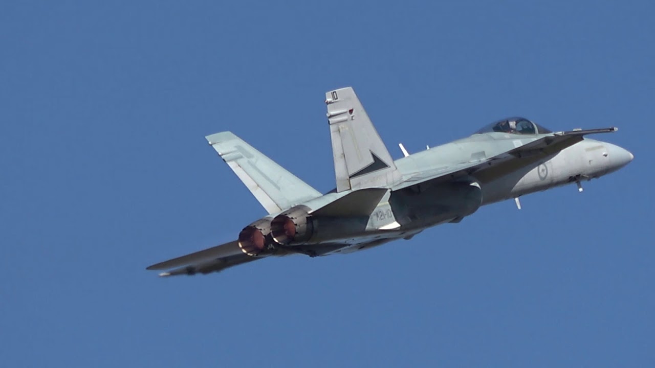 RAAF F/A-18A Classic Hornet A21-10 77 Squadron Display Hunter Valley Airshow
