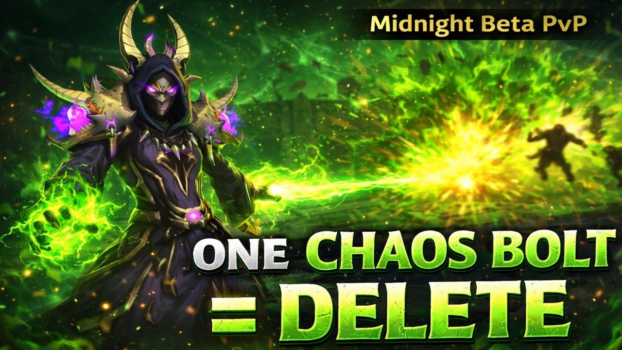 NUCLEAR Chaos Bolts in Midnight Beta PvP | Destruction Warlock Midnight BETA PVP 12.0.1