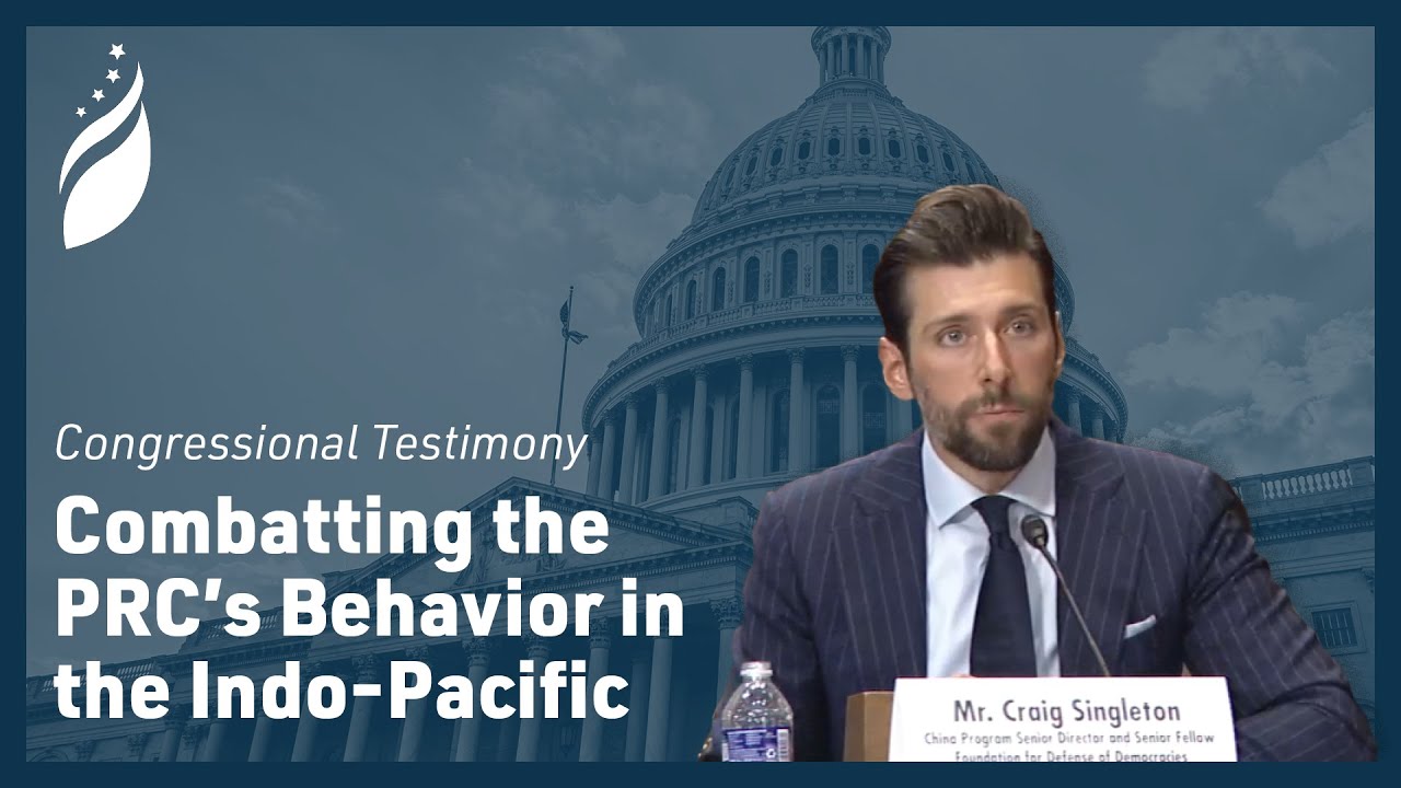 Opening Remarks: Combatting PRC Illegal, Coercive, Aggressive, and Deceptive Behavior