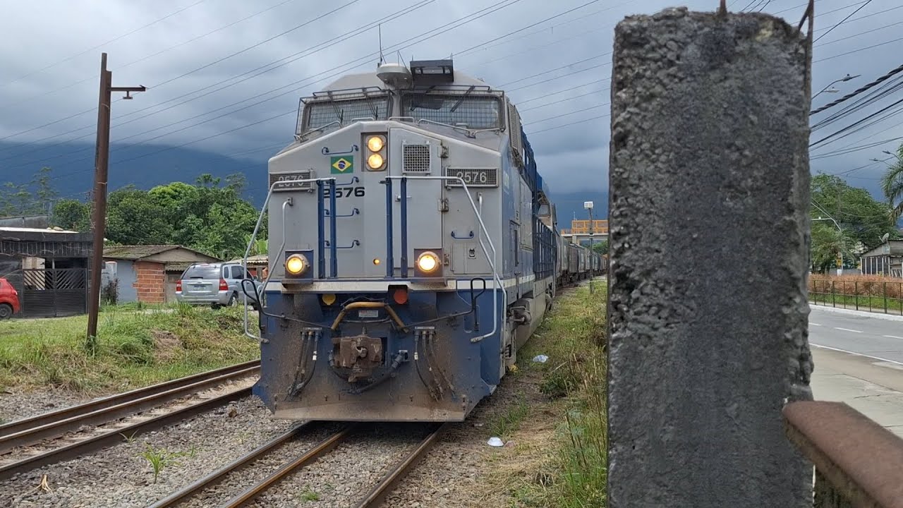 Es44aci 2576 (r) + ac44i (r) 9874, no desvio de ZZV, Cubatão sp.