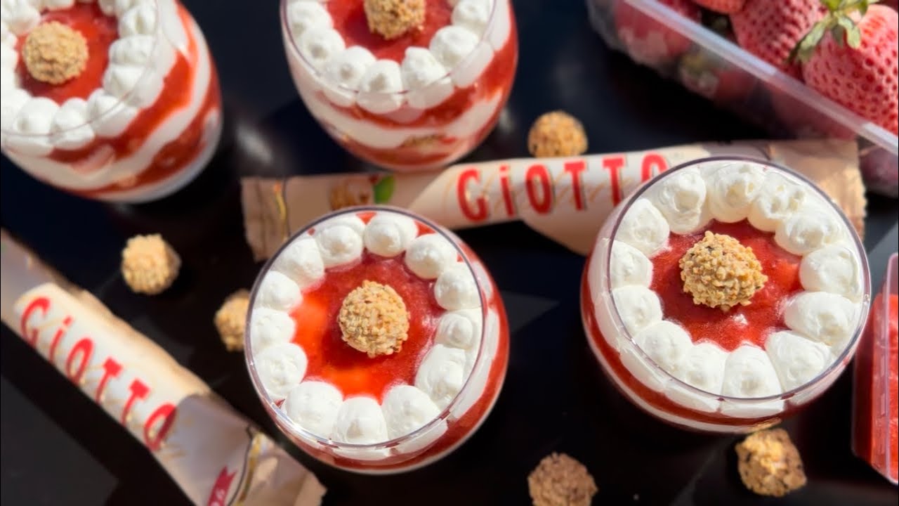 EPRES - GIOTTO poharas desszert 😍❤️🍓P&aacute;r perces desszert 🍀