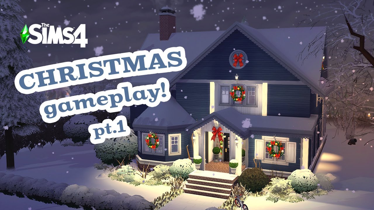 🎁  The Sims 4: Christmas Gameplay 🎁  winter holiday ambiance part 1