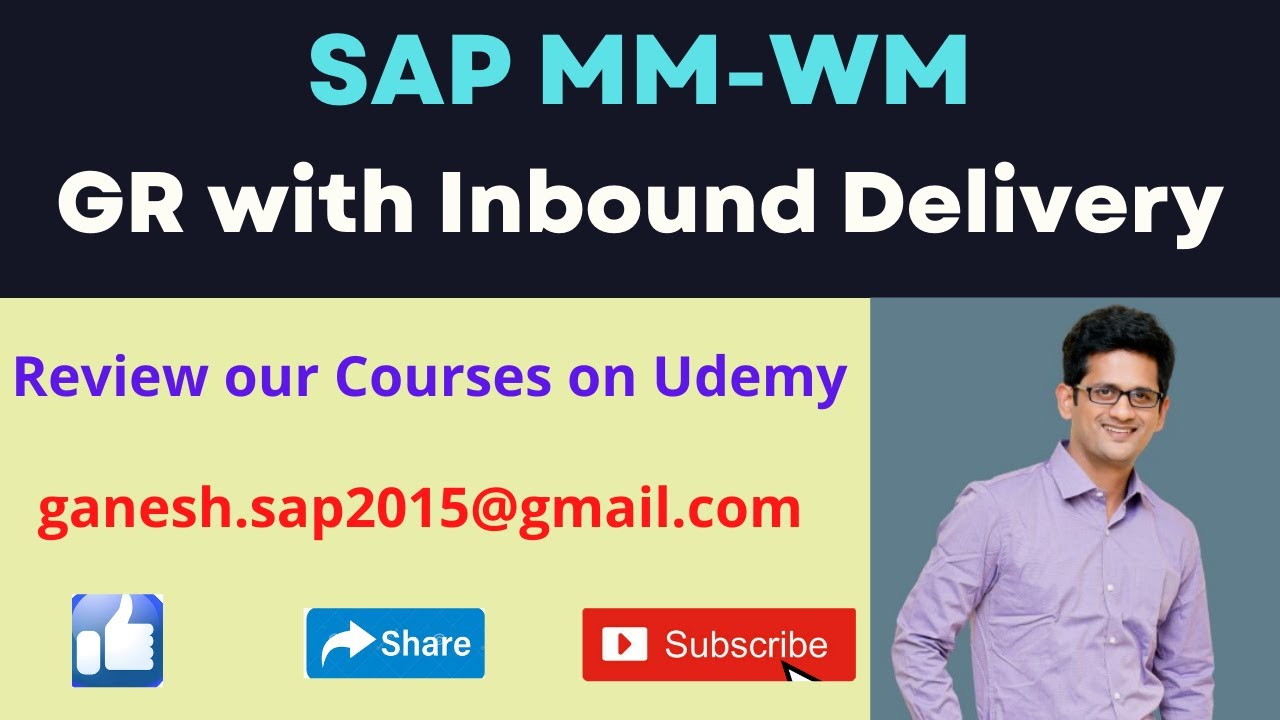 External Goods Receipt with Inbound Delivery | SAP MM-WM | Purchase Order | Confirmations | TO | RF