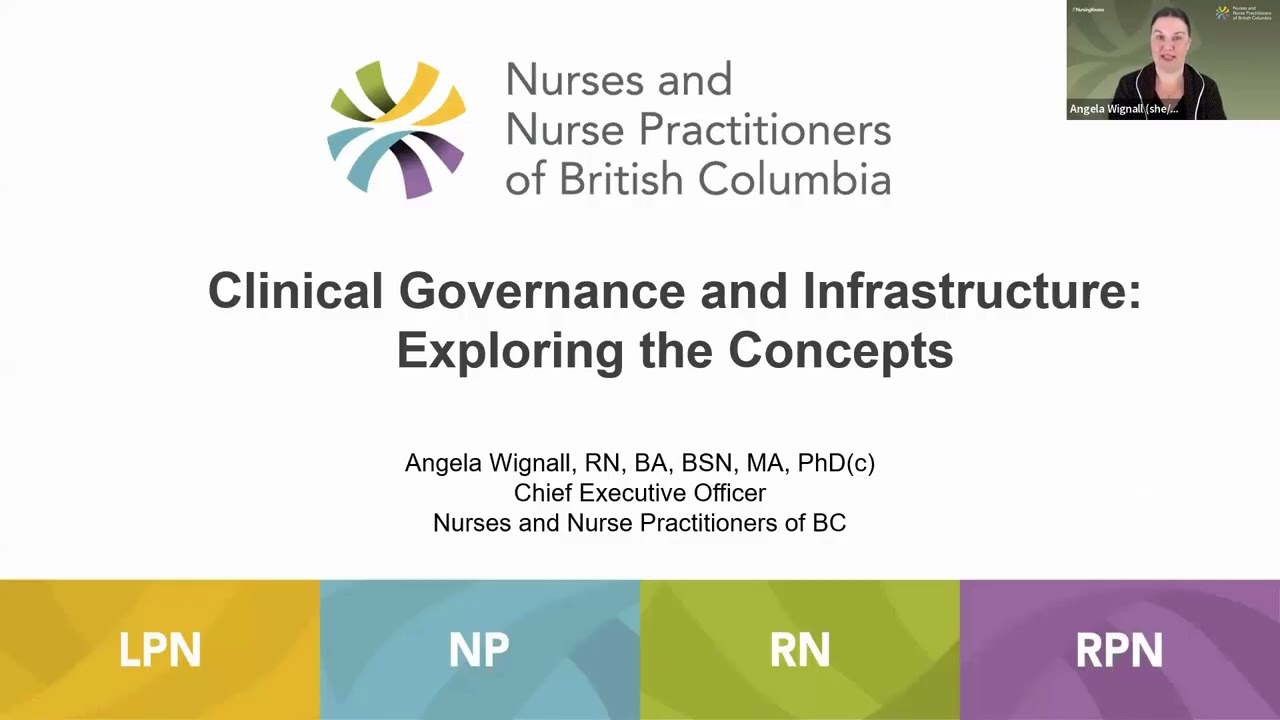 NNPBC Webinar: Strengthening Clinical Governance and Infrastructure for Nursing Leadership