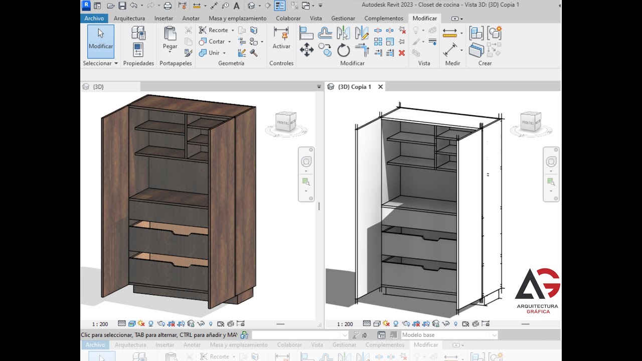 Haz un mueble multiuso en Revit.