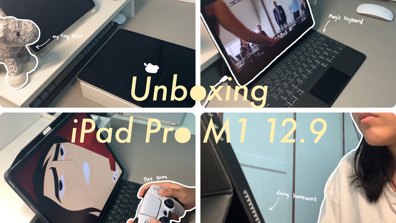 PunPun🧸 | Unboxing iPad Pro M1 12.9 with Magic Keyboard + accessories 📦