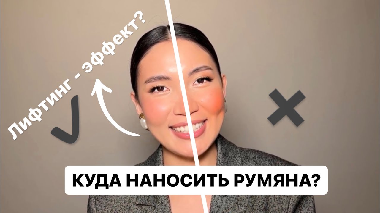 КУДА И ЧЕМ НАНОСИТЬ РУМЯНА. Как создать лифтинг эффект? Часть 2.