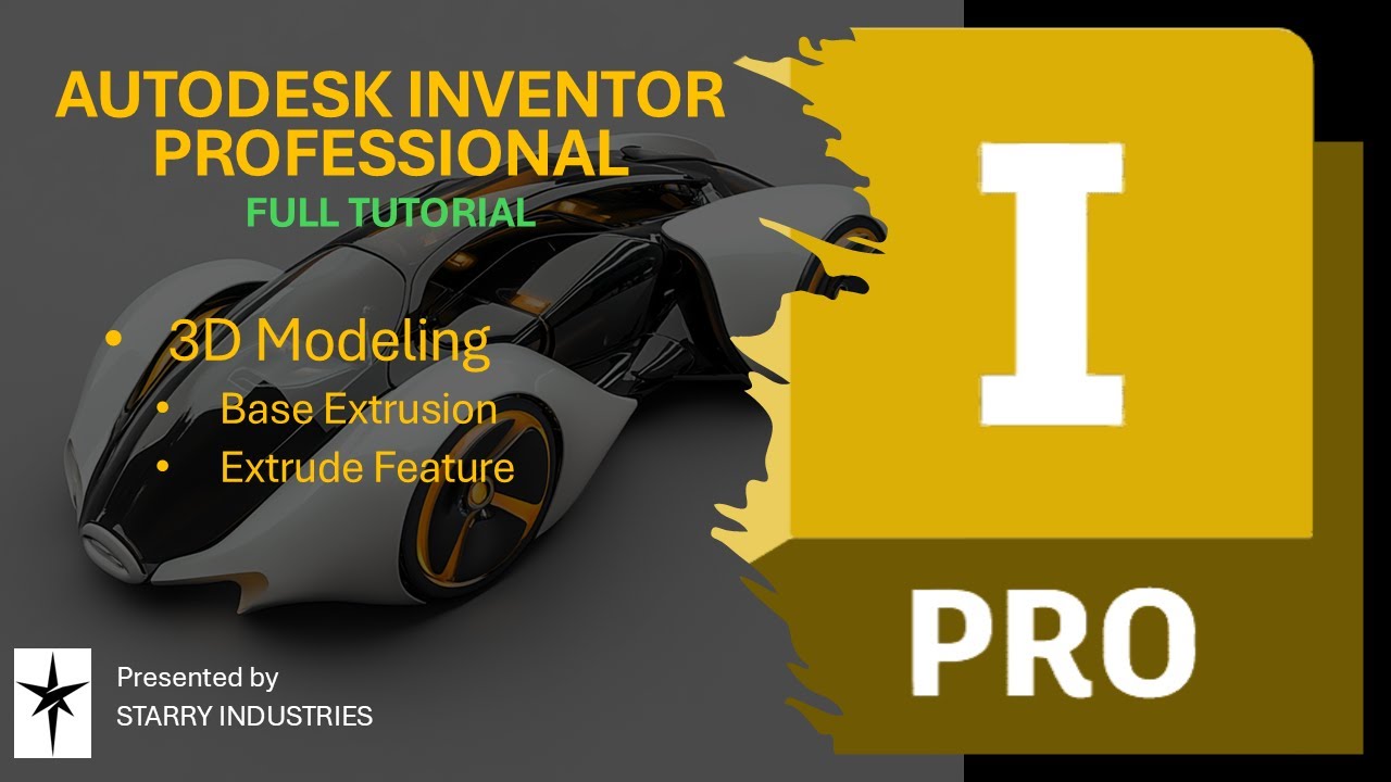 26 - Extrude Feature | Base Extrusion | 3D Modeling | Autodesk Inventor Professional Tutorial