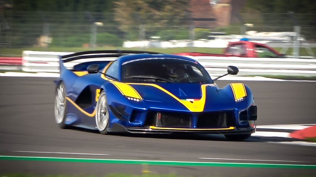 Ferrari FXX K EVO Pure Acceleration Sounds at Silverstone Circuit