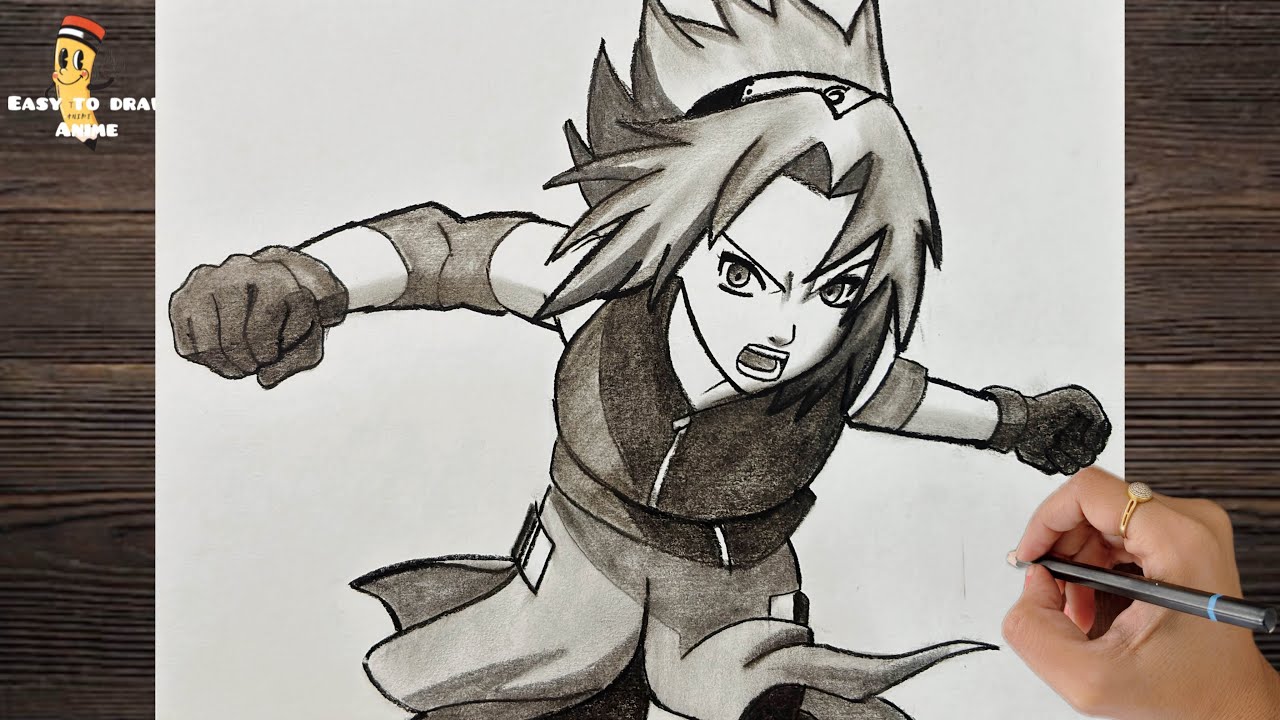 How to Draw Sakura Haruno / Easy Anime Drawing Tutorial / Pencil Sketch (Step by Step)