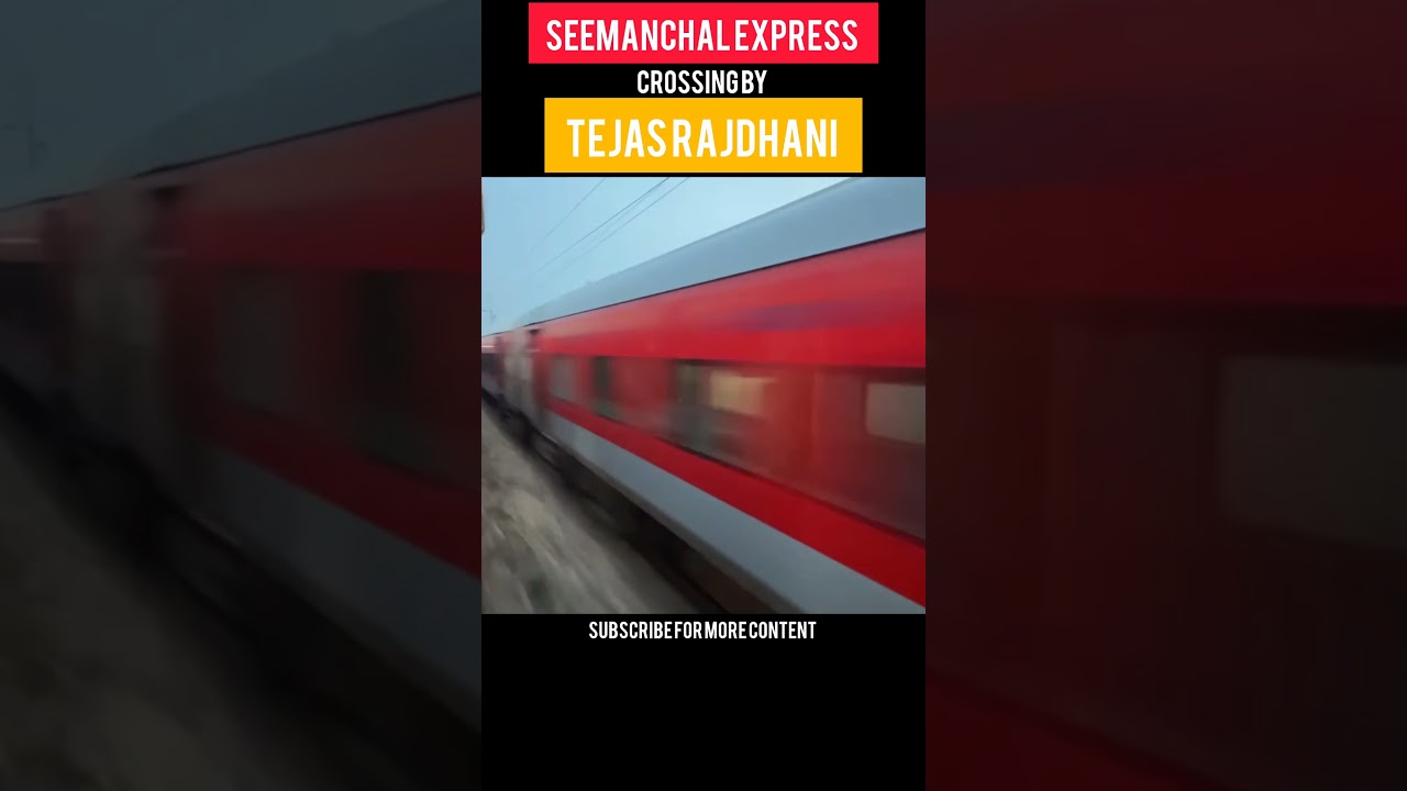 Tejas Rajdhani 🚄 Crosses Seemanchal Express at Full Speed ⚡ || SAM ON TRACK 
