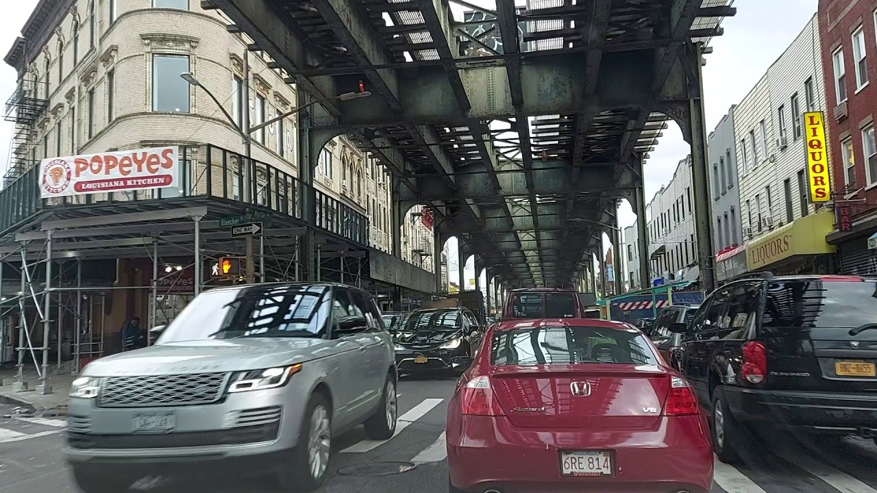Driving from Bedford Stuyvesant in Brooklyn to Ridgewood in Queens,New York