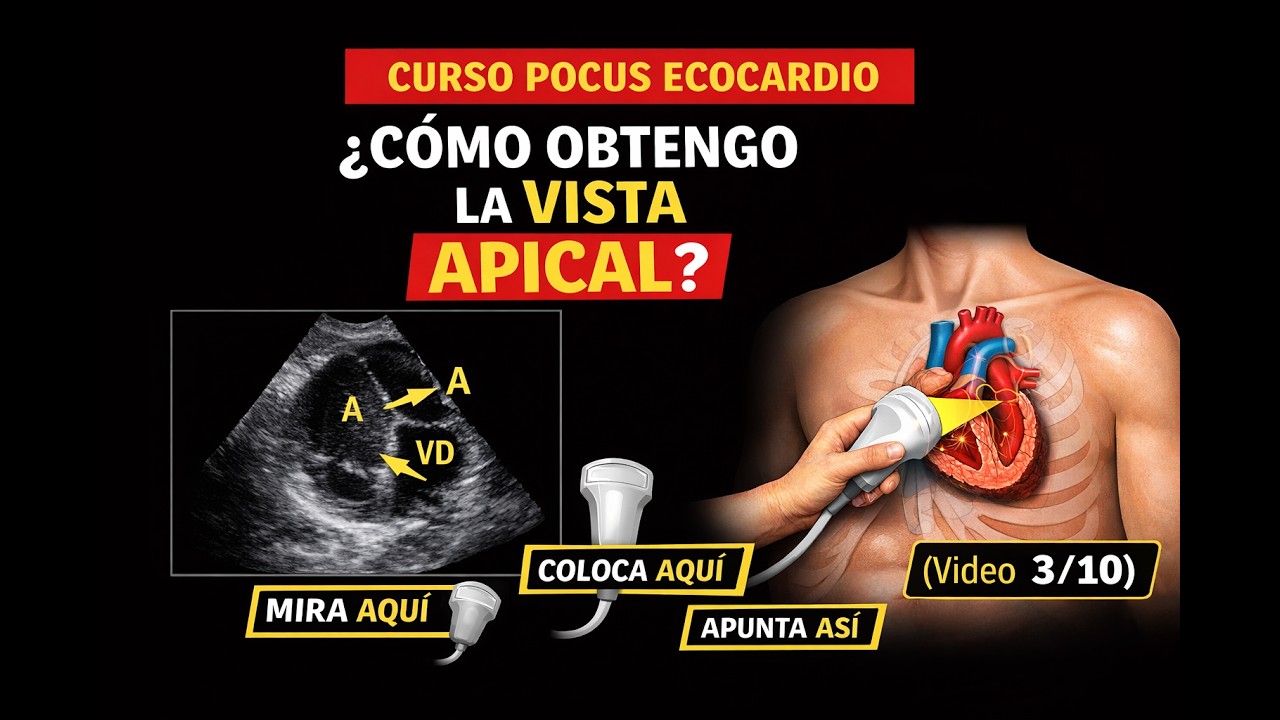 Ecocardiografía 3. Vistas ecografías: vista apical.