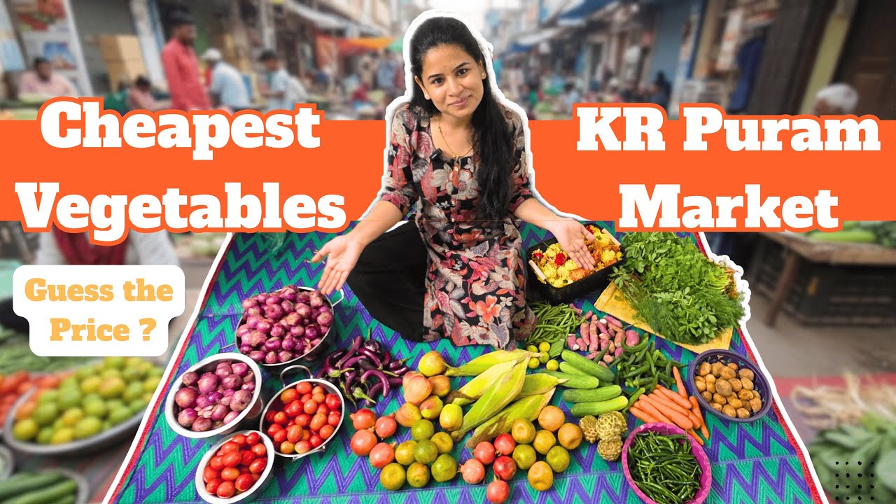 KR Puram Market | Cheapest Vegetable's Market at KR Puram.