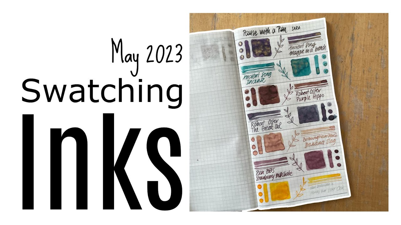Ink Swatches with Friends: It's a MYSTERY INK. Samples from Sara.