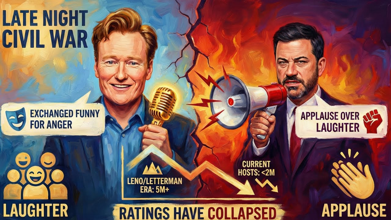 Conan O’Brien DESTROYS Jimmy Kimmel & Colbert for RUINING Late Night