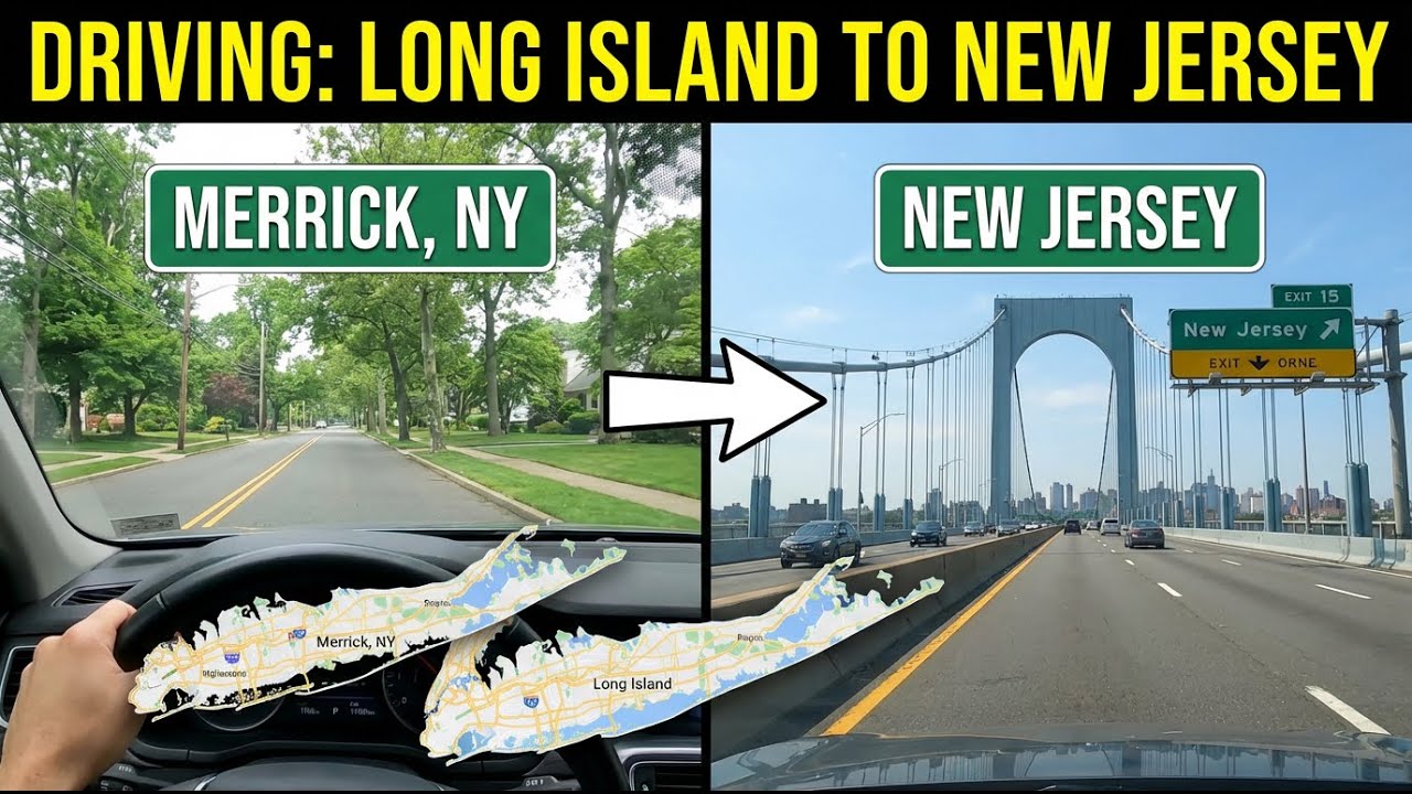 Driving from Merrick, NY on Long Island to New Jersey