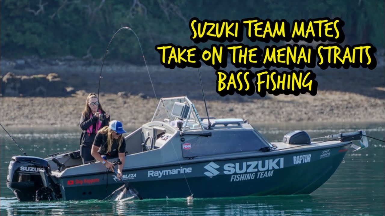 Uk Small Boat Bass fishing : Hook line and giggles Gemma & Luke Bass Hunt in the Menai Straits Wales