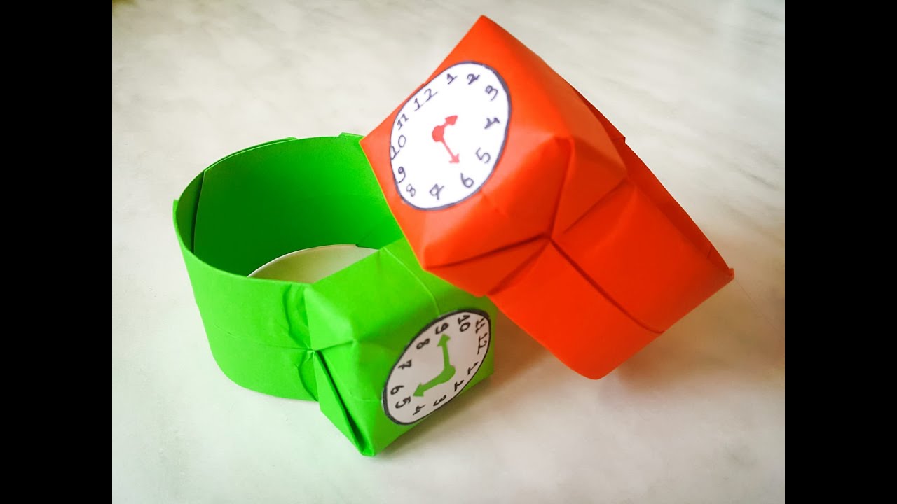 Kağıttan Saat (Watch) Yapımı -Origami Video 61