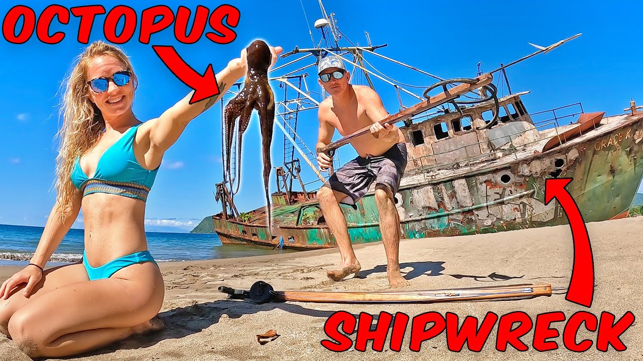 We Spent 2 Days on a Remote Island Foraging for Food and Exploring Shipwrecks (Catch & Cook)