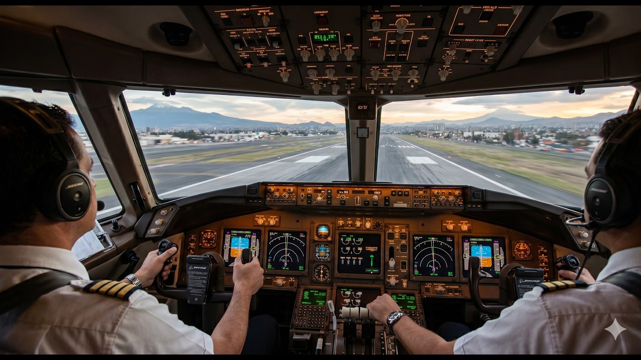 Despegando de Ciudad de México AeroMexico Boeing 767-200