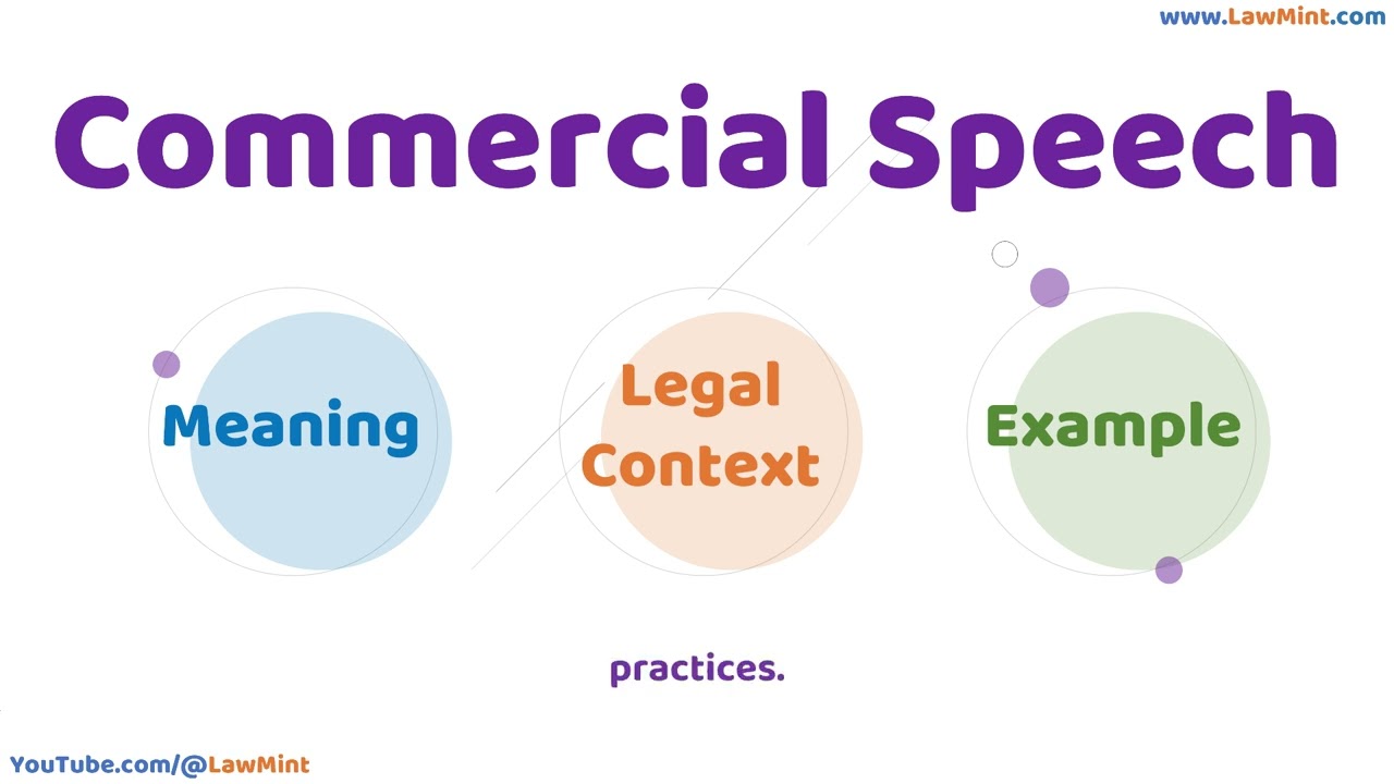 Commercial Speech Meaning Legal Context & Example Legal Terms Simplified @LawMint