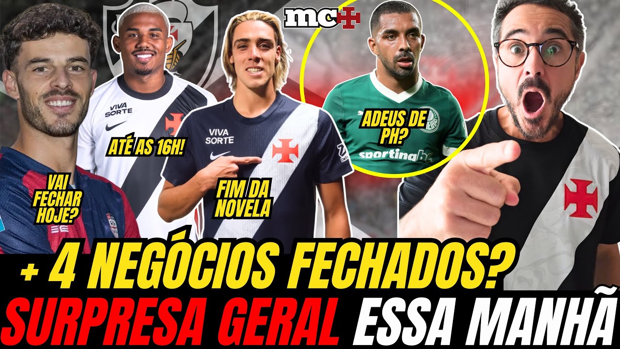 SURPRESA GERAL ESSA MANHǍ E MAIS 4 NEGÓCIOS FECHADOS NO VASCO? SPINELLI, CUIABANO, ZÉ PEDRO E MAIS