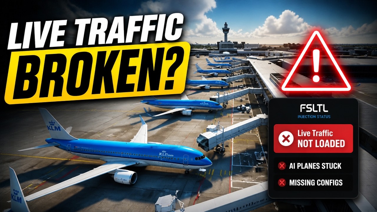 FSLTL Live Traffic Broken in MSFS 2024? Fix stuck AI planes & missing configs!