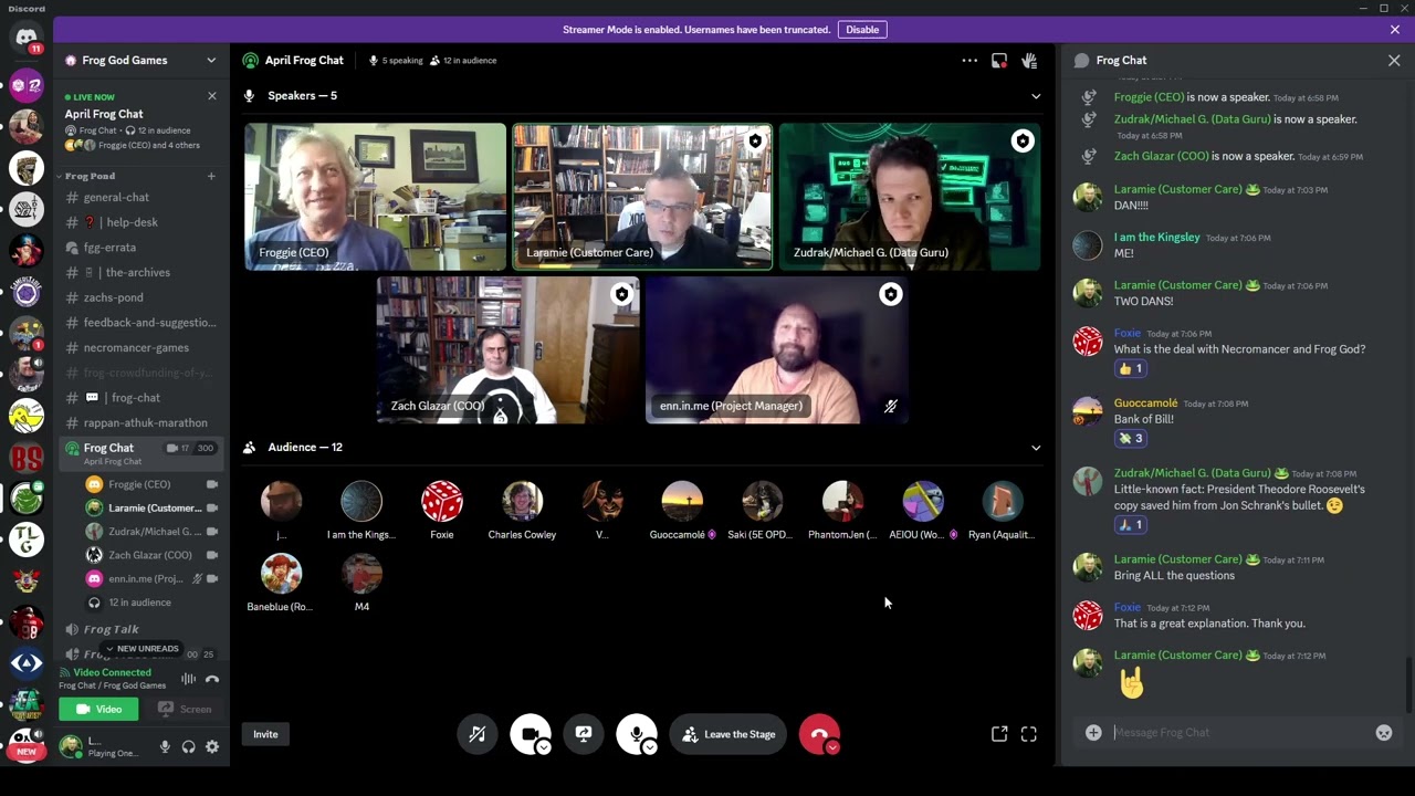 Frog Chat April 2024