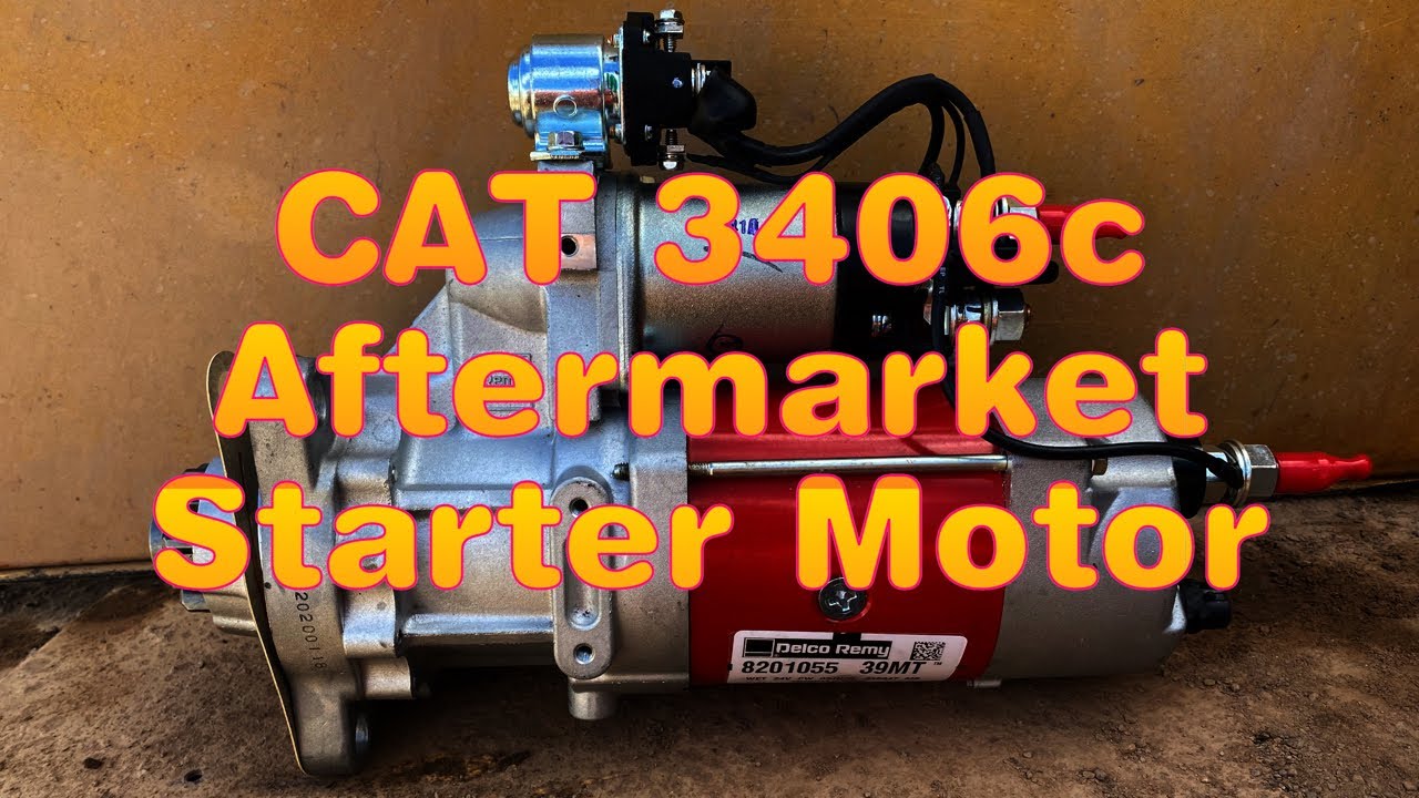 CAT 3406c starter motor install