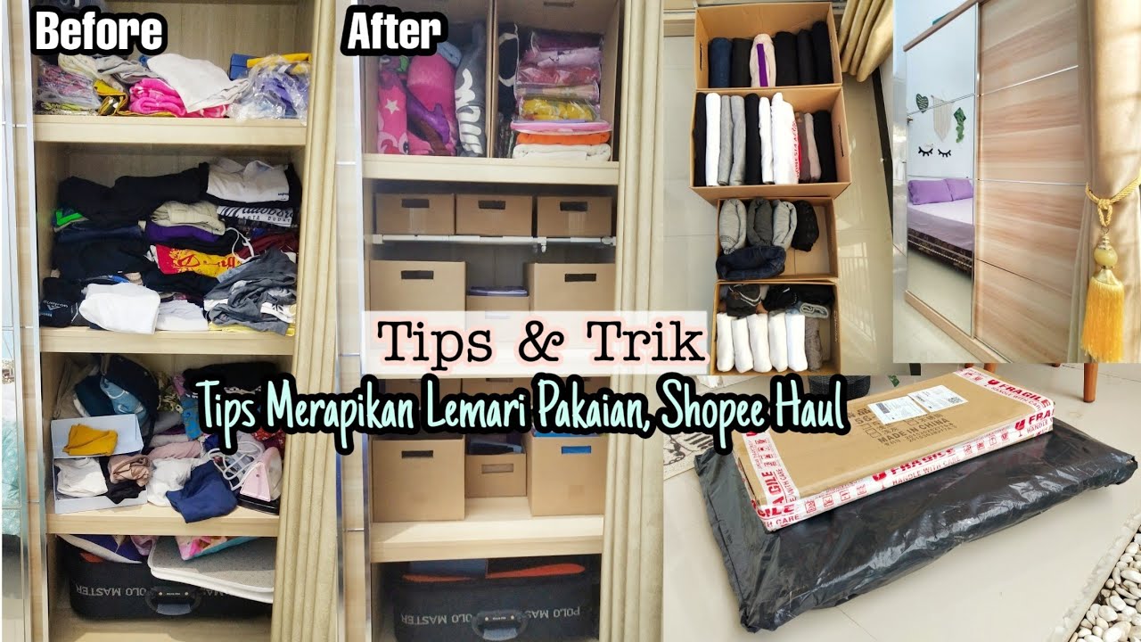 Cara Menata Lemari Pakaian || Konmari Method | Closet Organize | Organize My Wardrobe | Indonesia