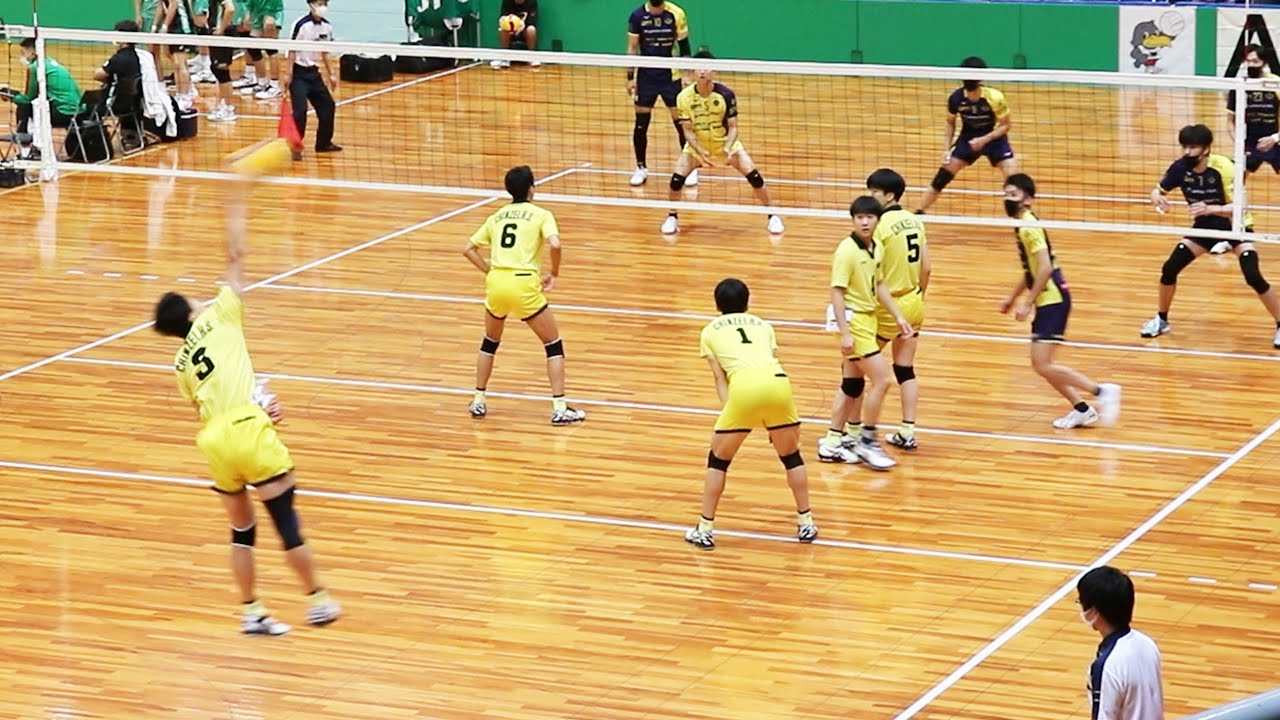 【黒鷲旗2022】鎮西高校 vs 堺ブレイザーズ　第1セット　＜男子バレーボール＞