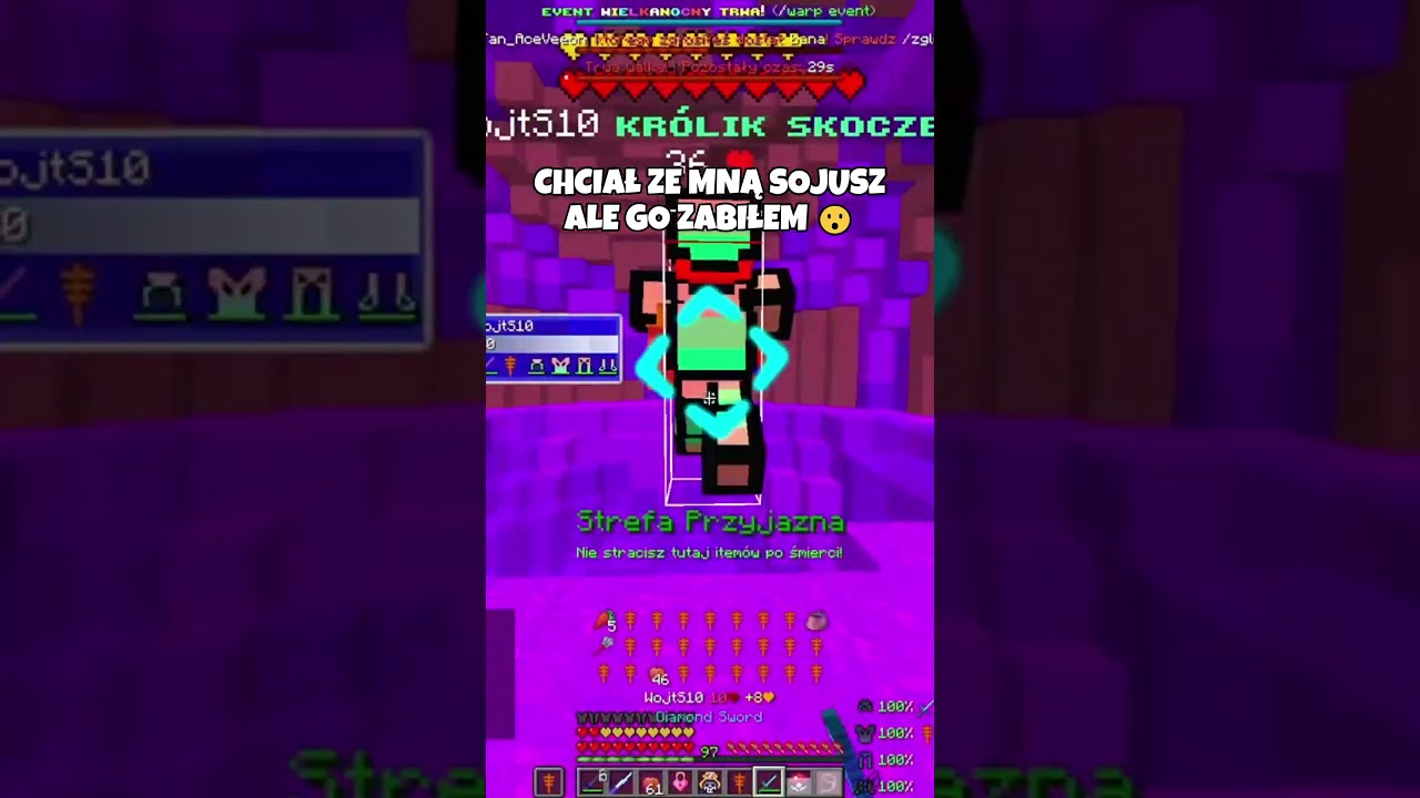 Ten gracz chciał ze mną sojusz ale go zabiłem na minestar.pl #minecraft #boxpvp #vexar #minestar