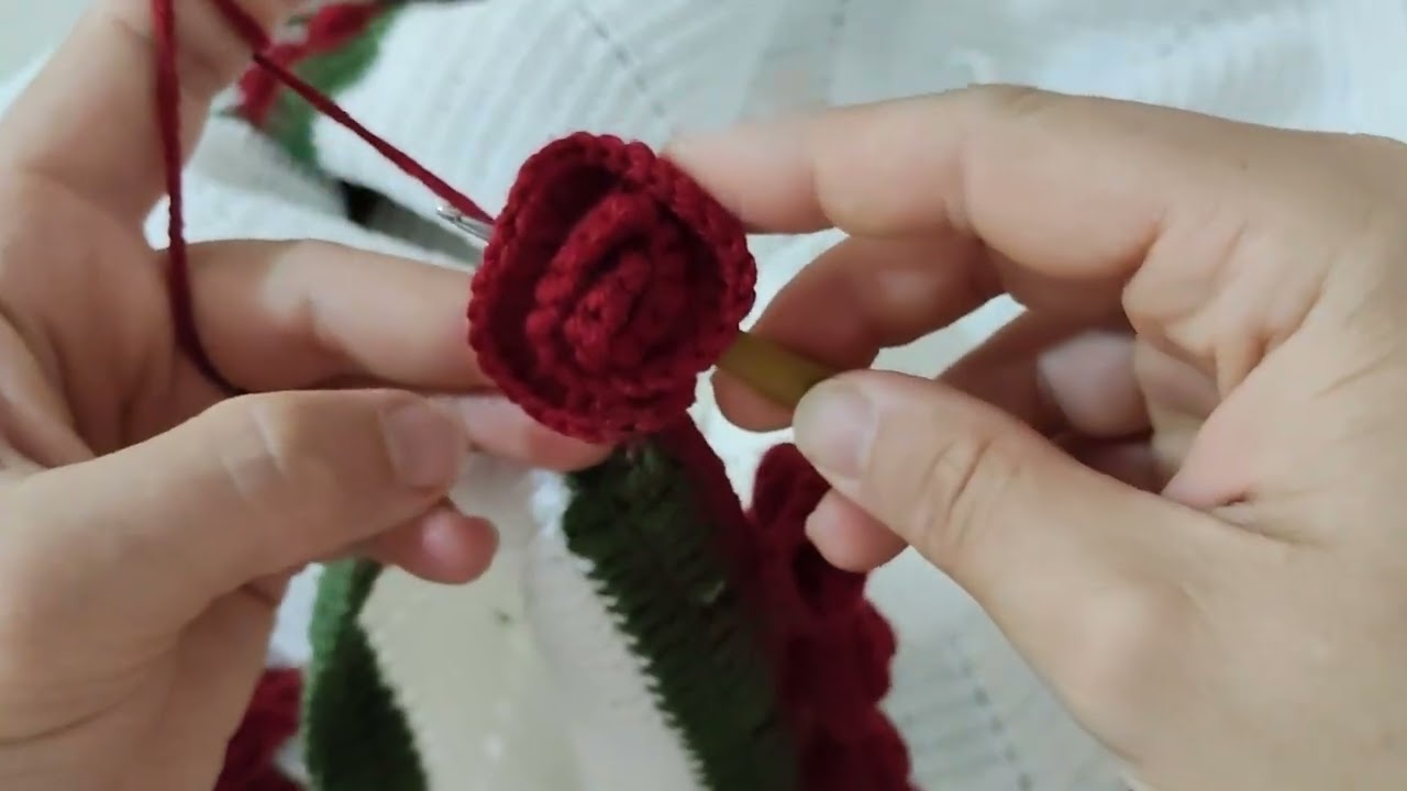 BUKET BATTANİYE G&Uuml;L YAPIMI /İP KOPARMADAN G&Uuml;L YAPIMI #crochet #buketbattaniye #g&uuml;lyapımı