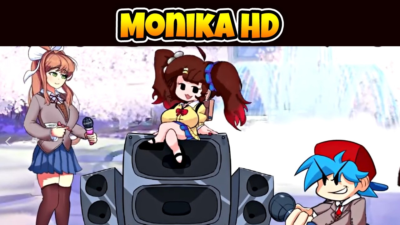 Friday Night Funkin' VS Monika HD Semana Completa + Escenas  