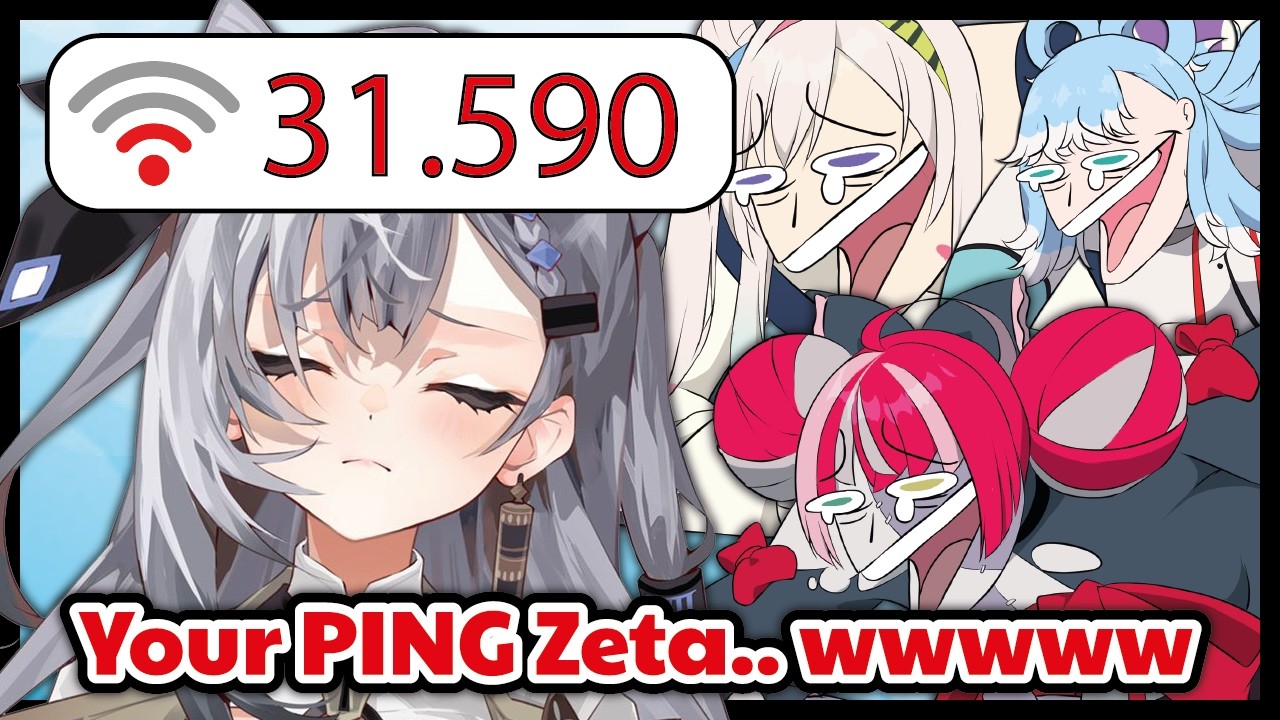 Holo ID reaction when Zeta playing golf with 31.590 ping :