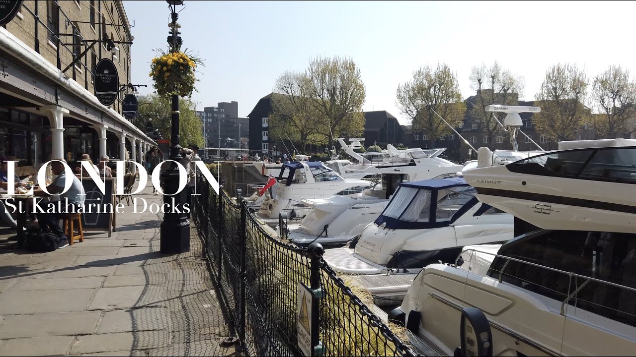 Central London's Only Marina | St Katharine Docks Walking Tour | Easter 2022 [4K HDR]