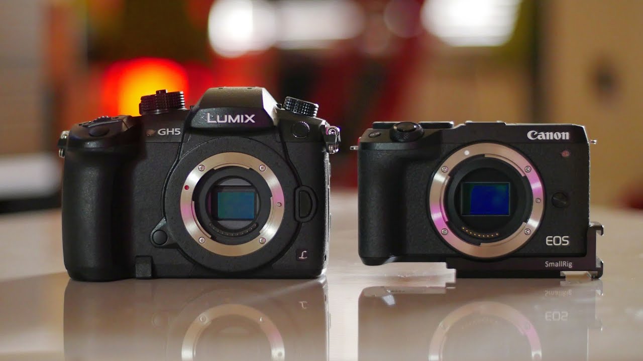Lumix GH5 vs Canon EOS M6 mark ii Low Light Video Comparison Test